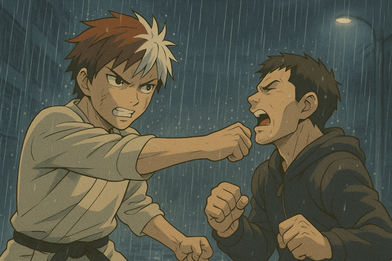 Pertarungan di Malam Hujan: Metafora Hidup Haruka